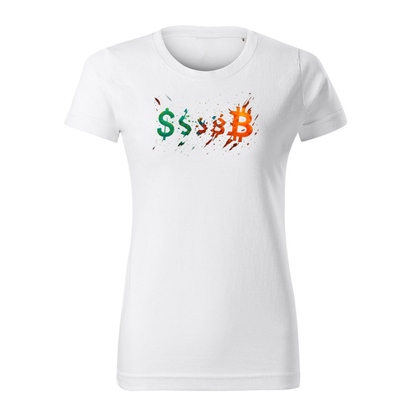 White women T- Shirt The Evolution of Money