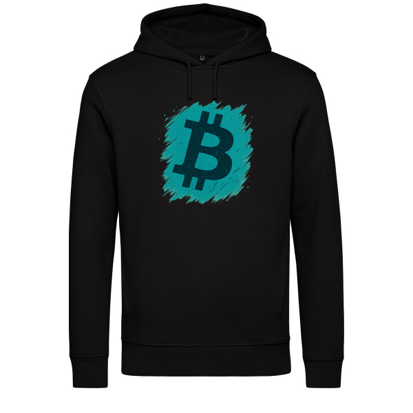 Čierna Mikina Bitcoin Brush