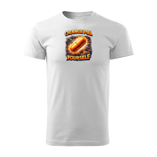 Biele tričko Orange Pill Yourself