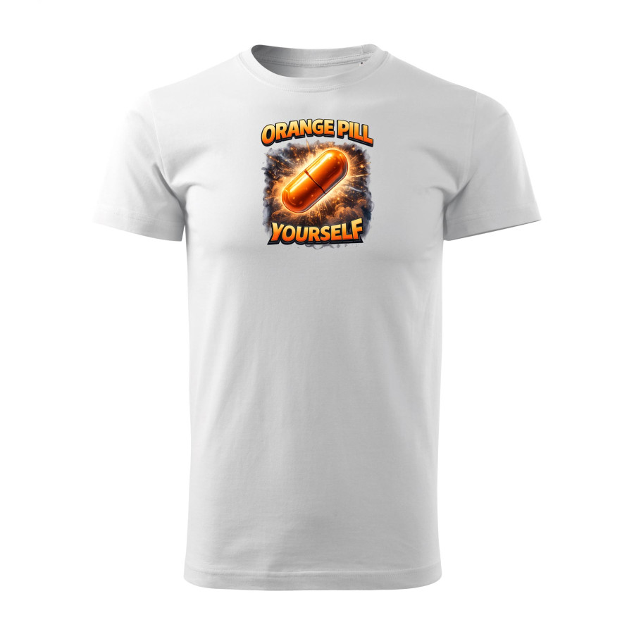 Biele tričko Orange Pill Yourself