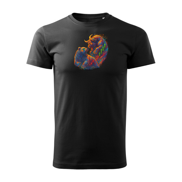 Schwarzes T-Shirt  Bull vs Bear