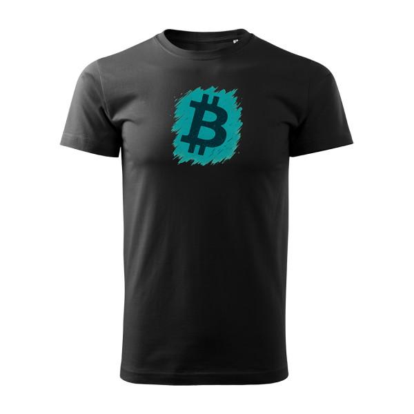 Schwarzes T-Shirt  Bitcoin-Brush