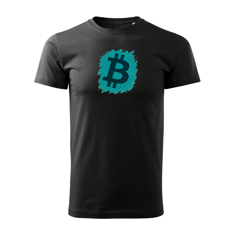 Schwarzes T-Shirt  Bitcoin-Brush