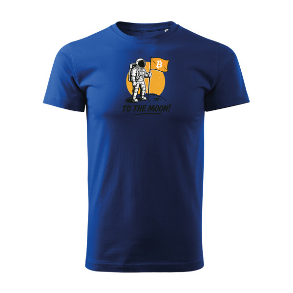 Blaues T-Shirt To The Moon
