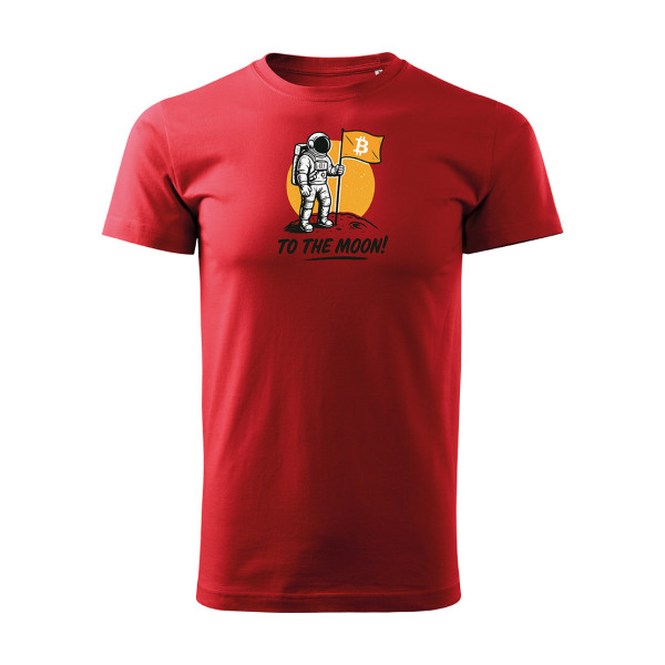 Rotes T-Shirt To The Moon