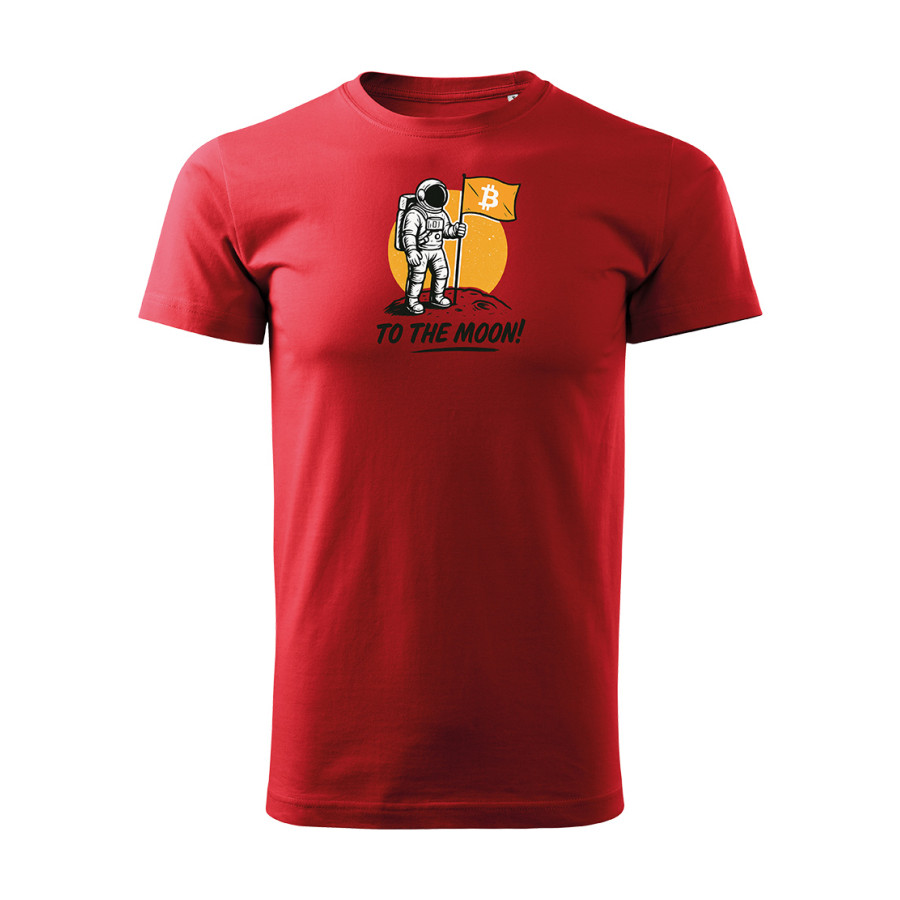 Rotes T-Shirt To The Moon